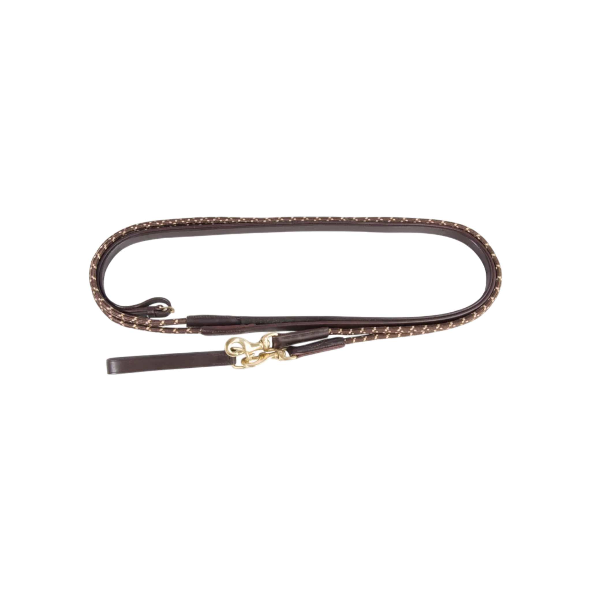 Ensemble Bride Cuir Western – Rios Genuine Leather – Collier Perles + Rênes – Taille Cheval Adulte