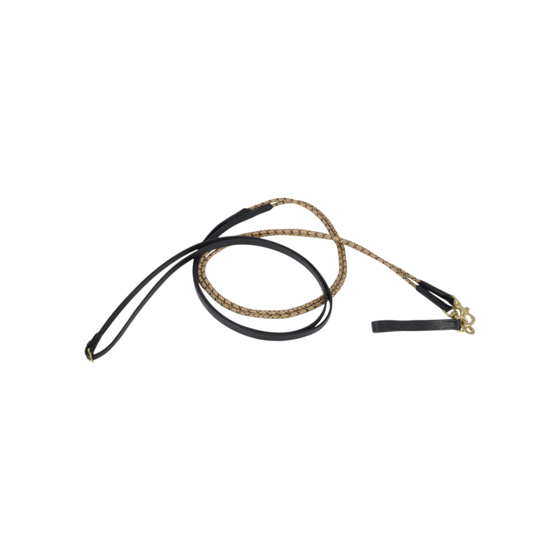 TdeT - Rênes allemandes cuir et corde marron et beige