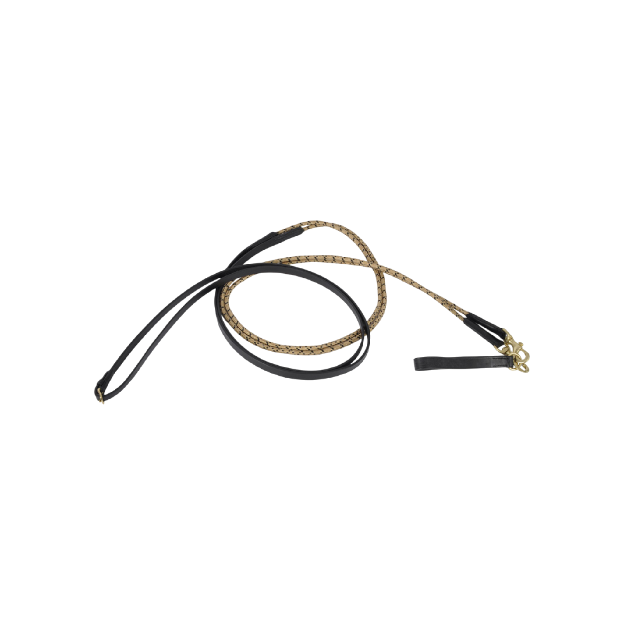 TdeT - Rênes allemandes cuir et corde marron et beige