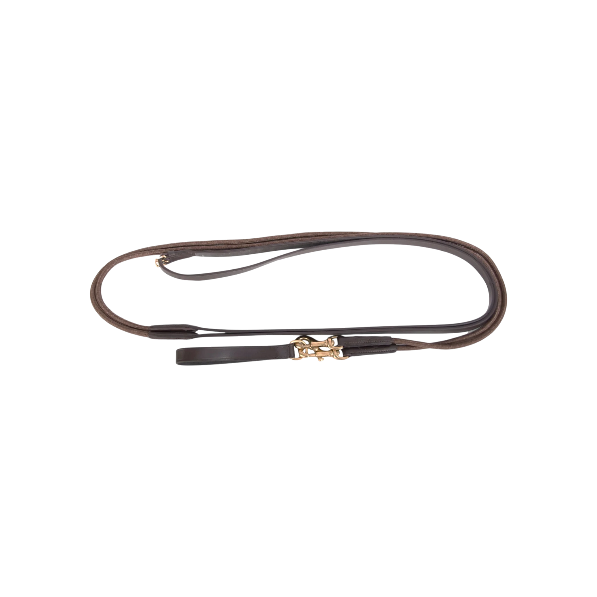 TdeT - Rênes allemandes cuir et corde marron uni