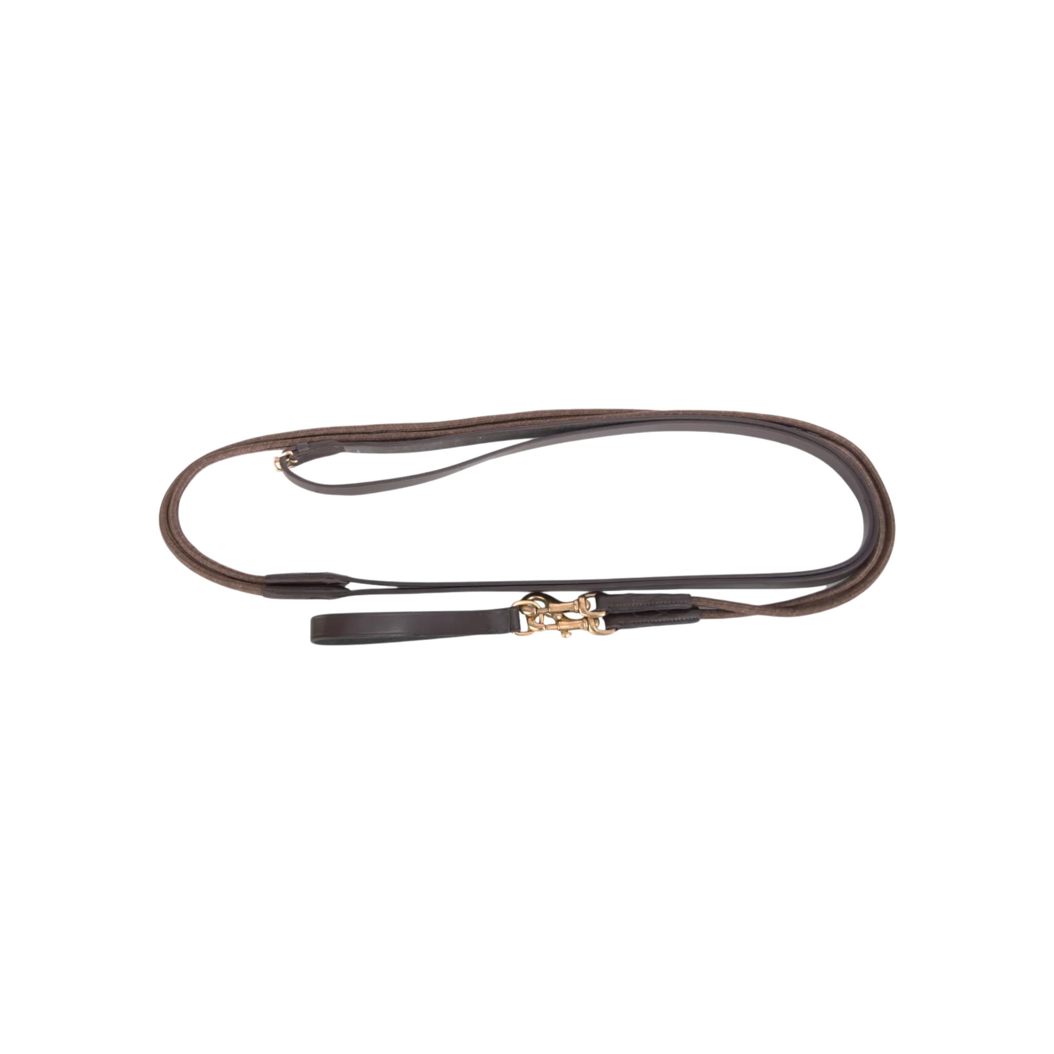 TdeT - Rênes allemandes cuir et corde marron uni