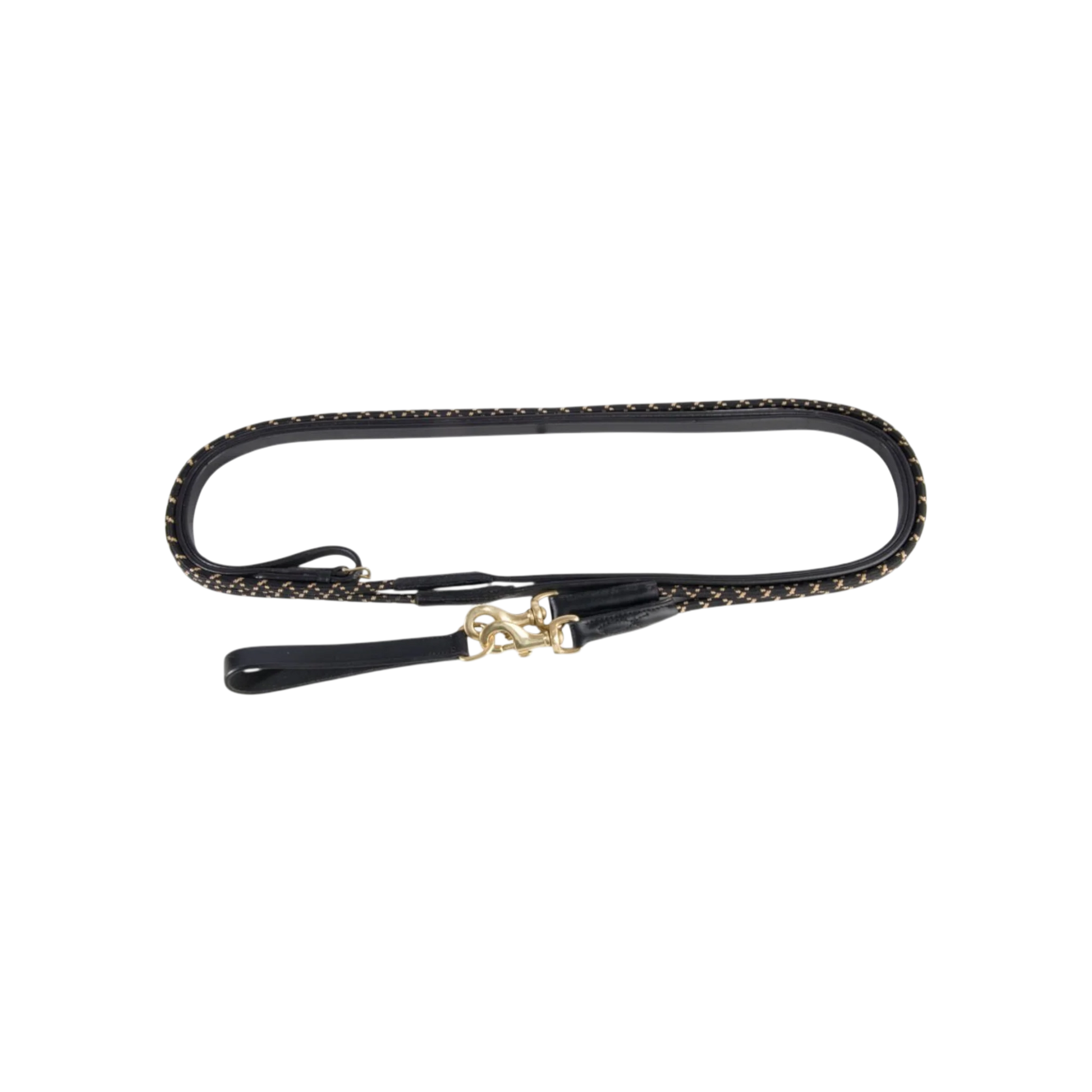 TdeT - Rênes allemandes cuir et corde noir 