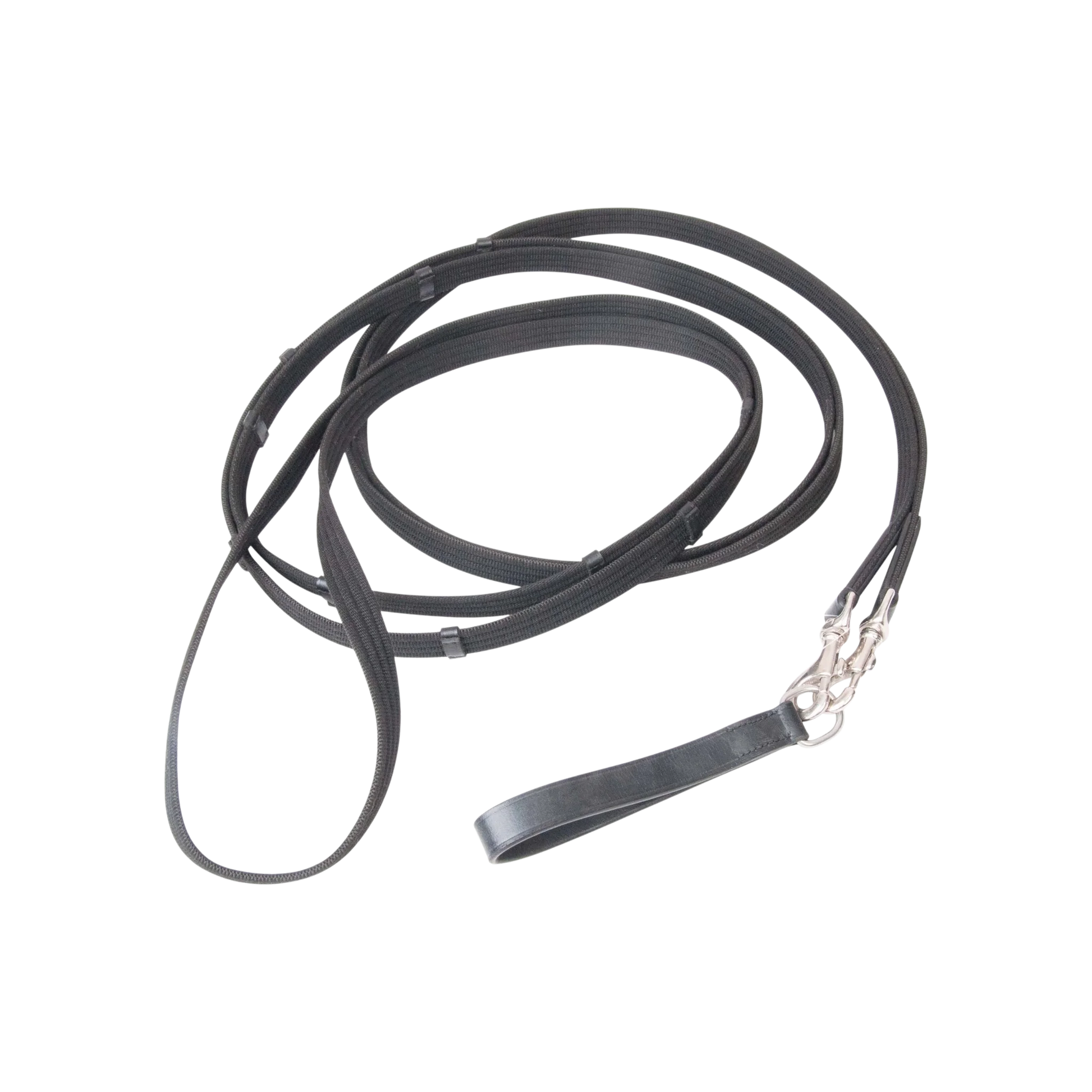 TdeT - German reins webbing with snap hooks black