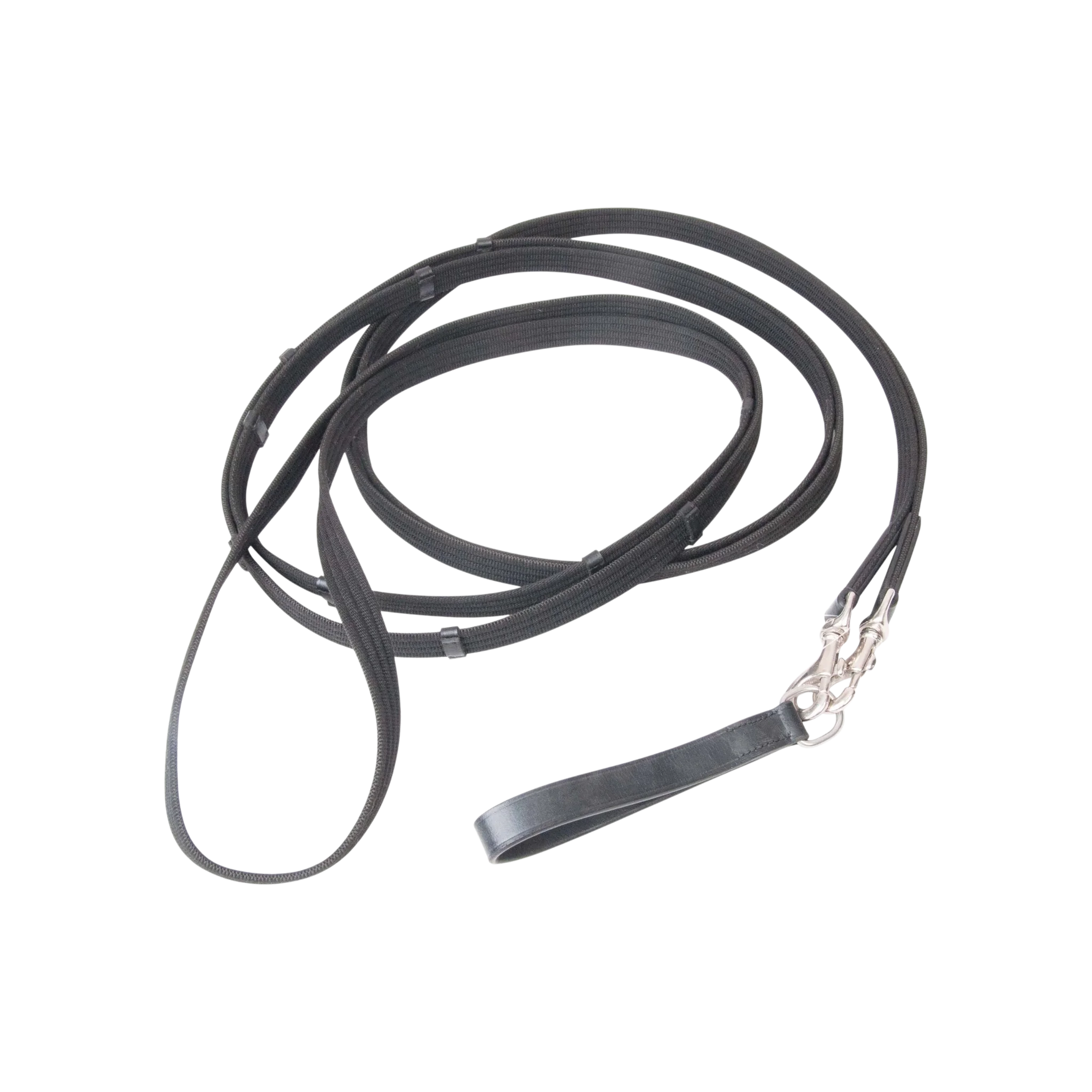 TdeT - Rênes allemandes sangle mousqueton noir