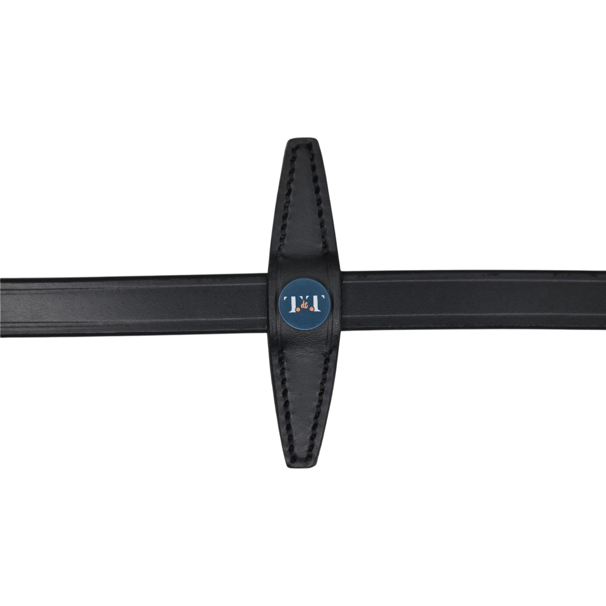 TdeT - Rênes caoutchouc micro picots à arrêtoirs noir