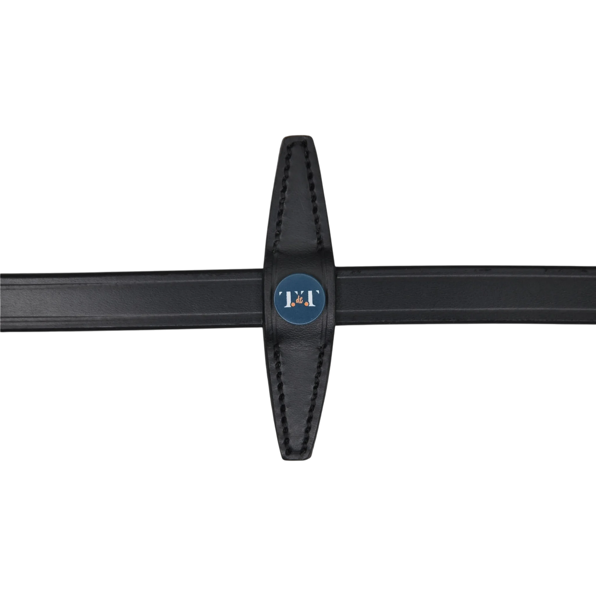 TdeT - Rênes caoutchouc micro picots à arrêtoirs noir