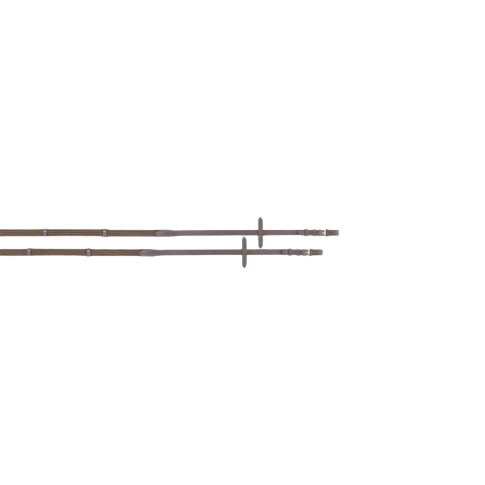 TdeT - Rênes toiles à arrêtoirs havane foncé