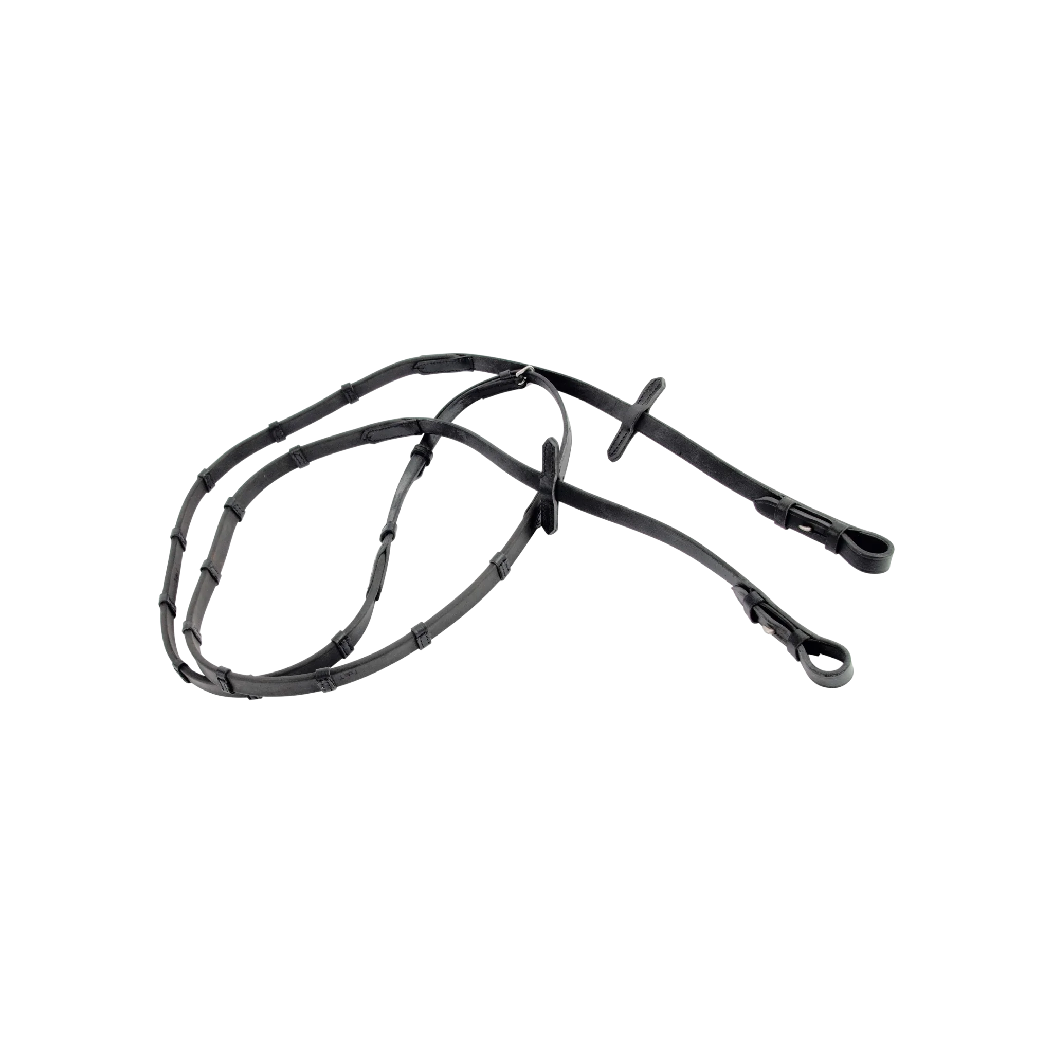 TdeT - Rênes ultra-grip à arrêtoirs noir