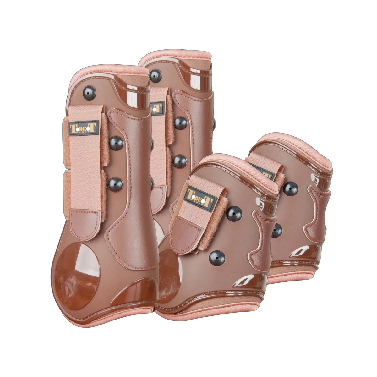 TdeT - Set guêtres et protège-boulets coque et cuir marron
