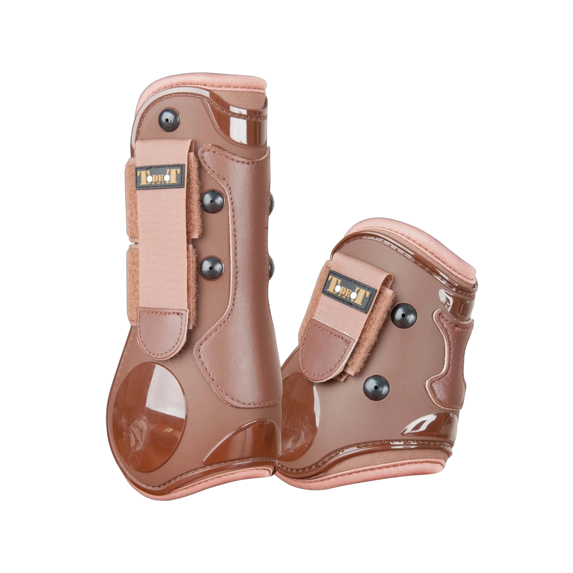 TdeT - Set guêtres et protège-boulets coque et cuir marron