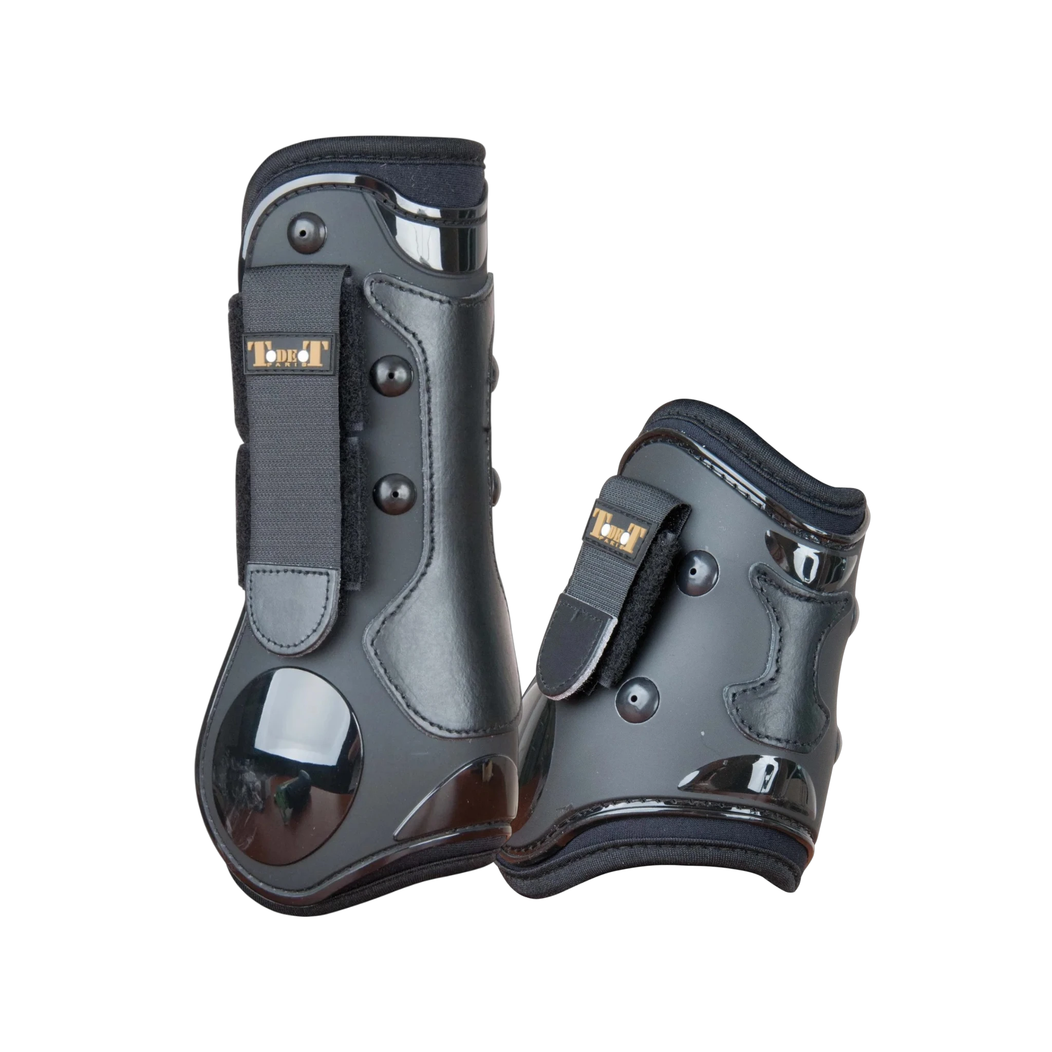 TdeT - Set guêtres et protège-boulets coque et cuir noir