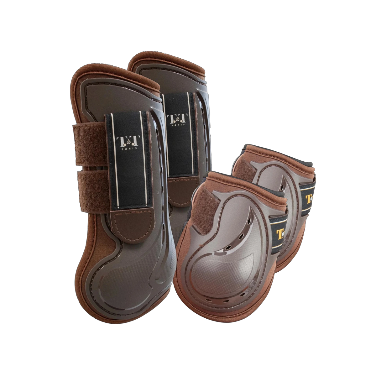 TdeT - Set guêtres et protège-boulets Design marron