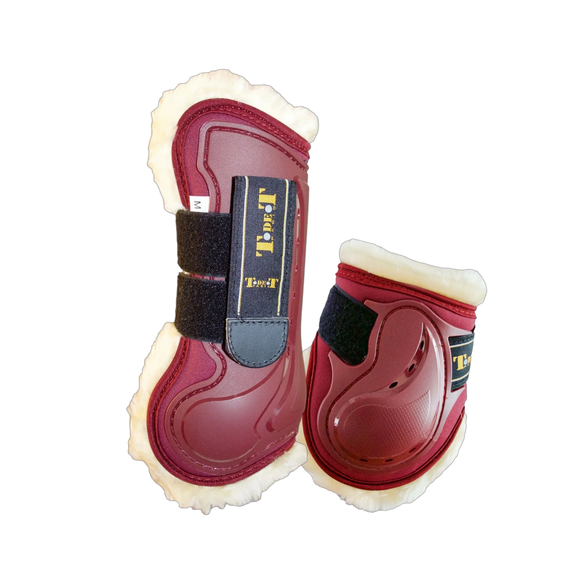 TdeT - Set guêtres et protège-boulets Design mouton bordeaux