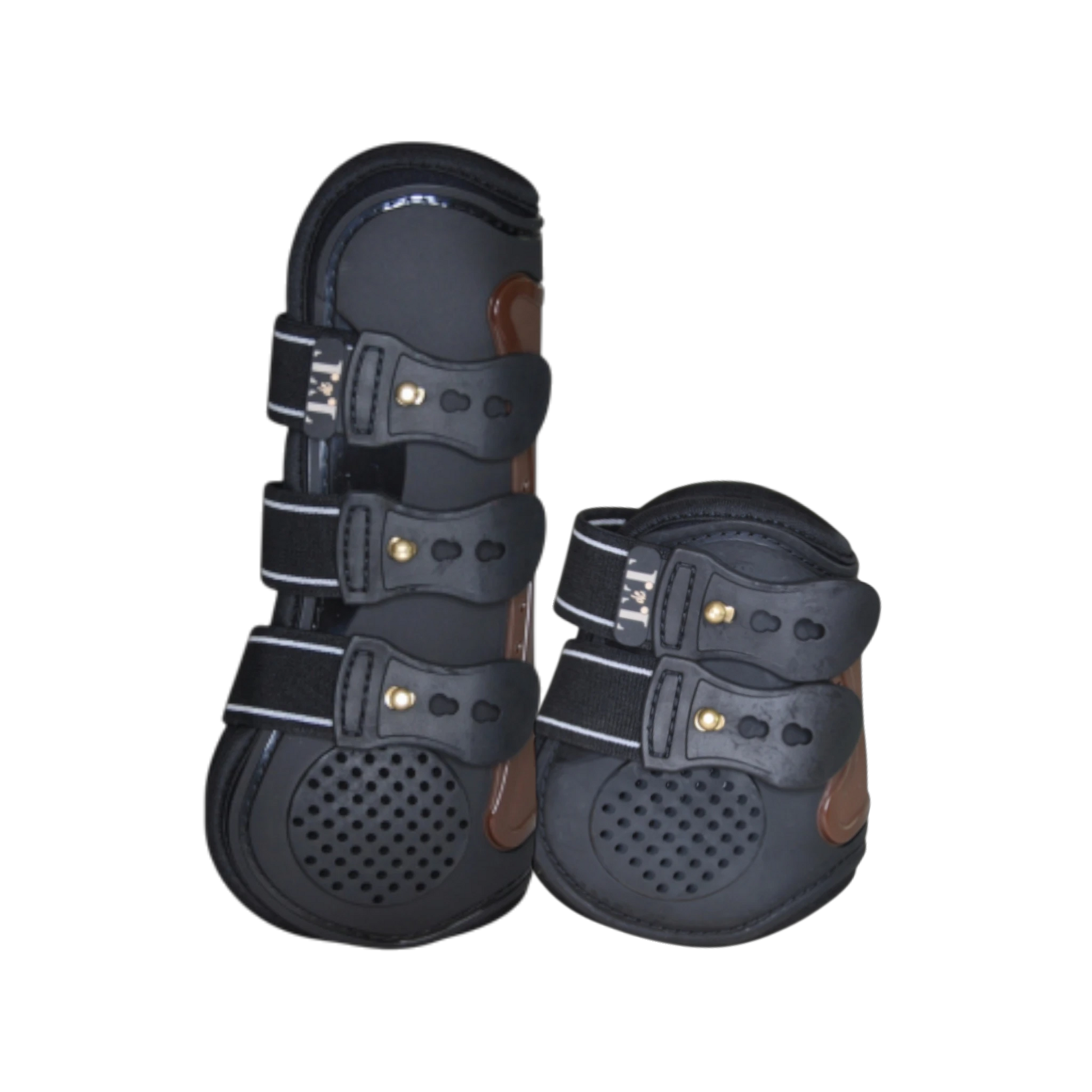 TdeT - Set guêtres et protège-boulets Proteck Compet noir/ marron