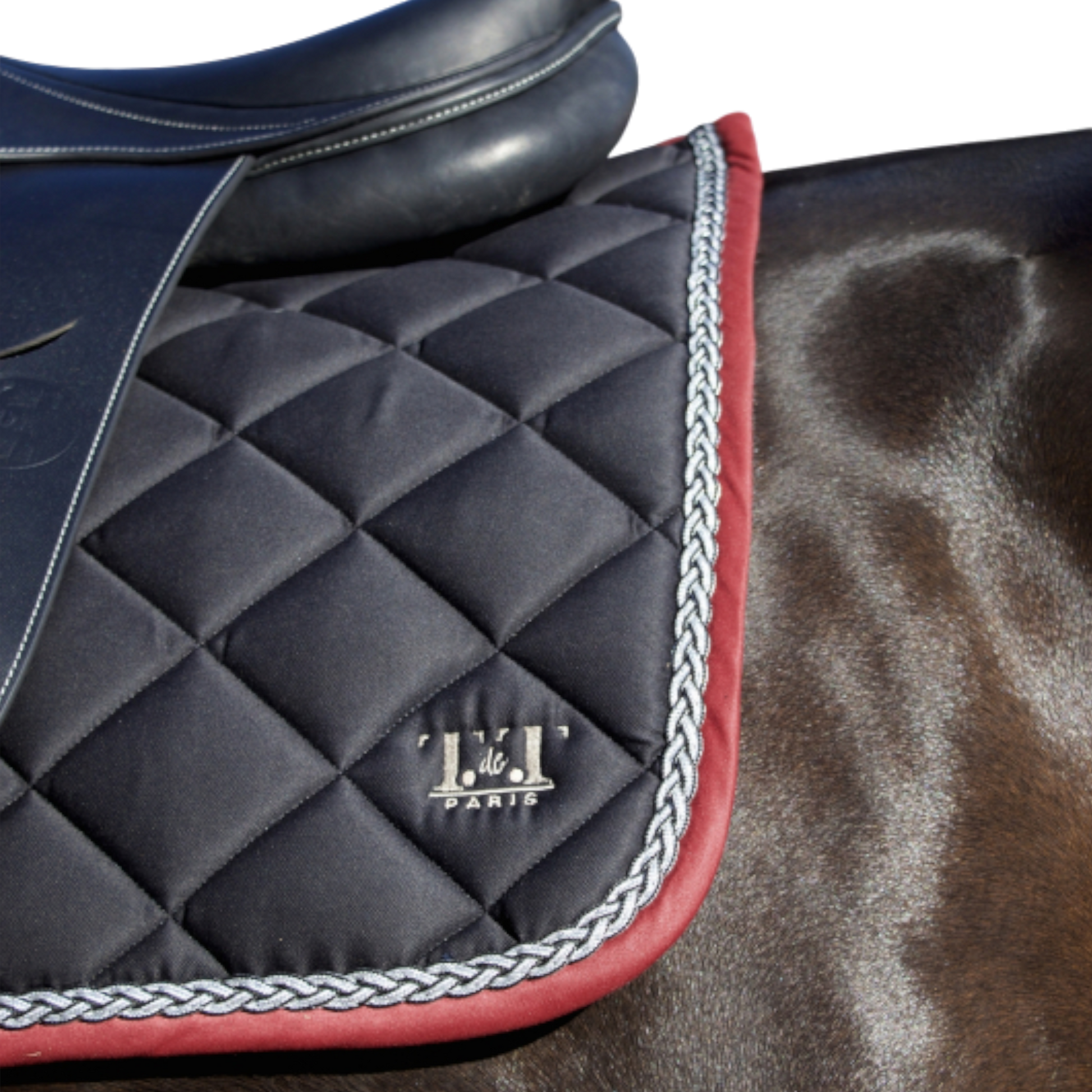 TdeT - Tapis de CSO Fontainebleau noir/ bordeaux