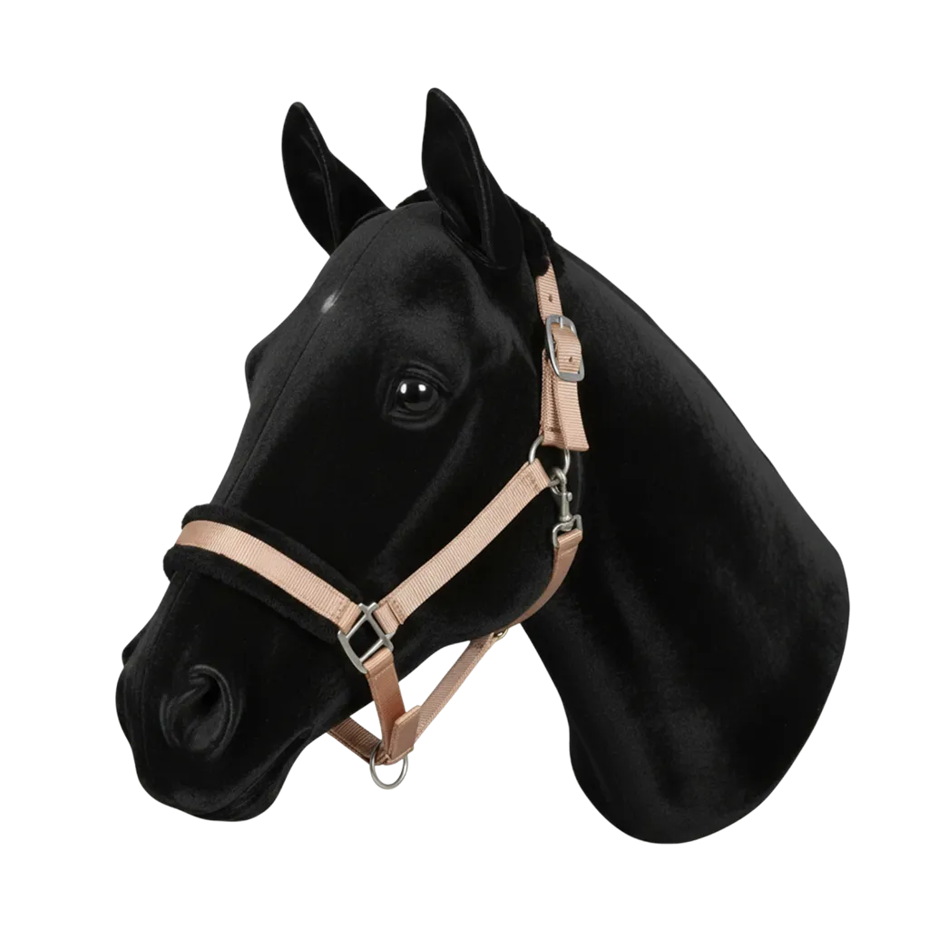 Synthetic sheep halter peach/black