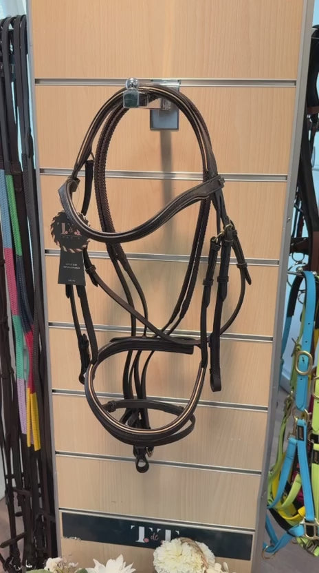 TdeT - Bridon anatomique Velazquez avec rênes marron beige