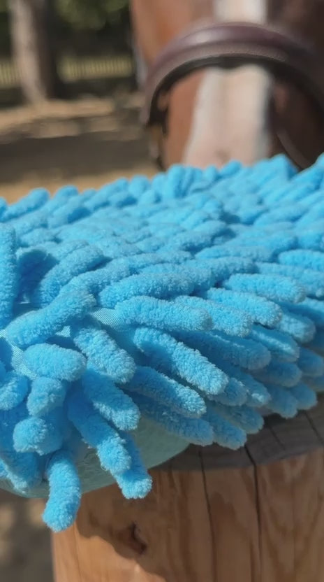 TdeT - Éponge mesh et micro-fibre bleu ciel