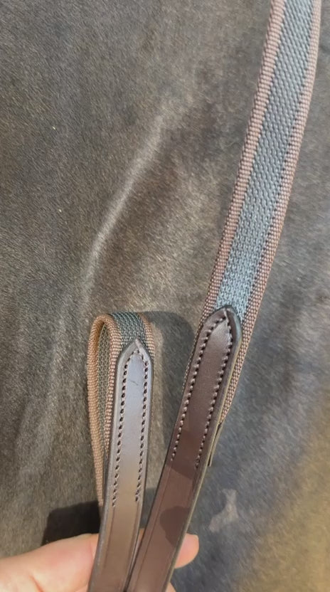 TdeT - Rênes super grip lisses havane