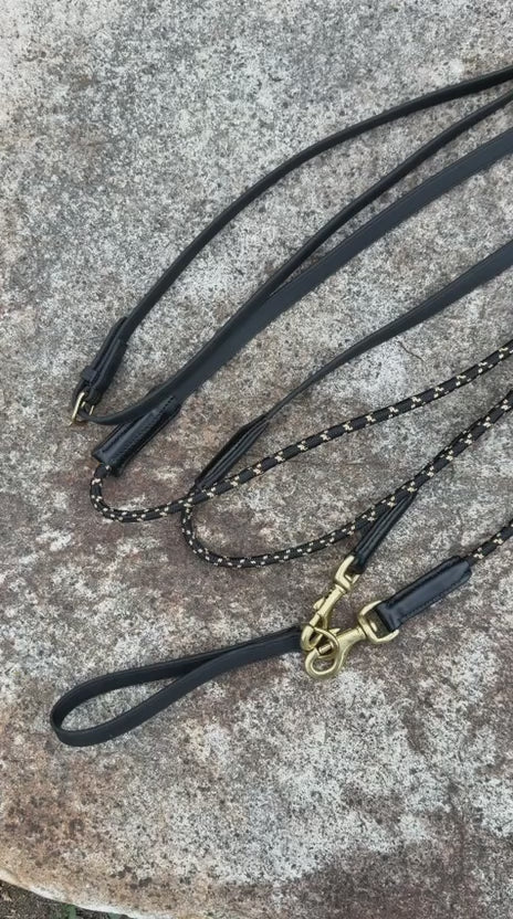 TdeT - Rênes allemandes Biotack® et corde noir