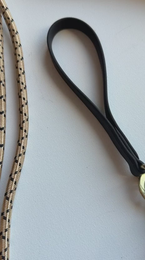 TdeT - Rênes allemandes Biotack® et corde noir beige