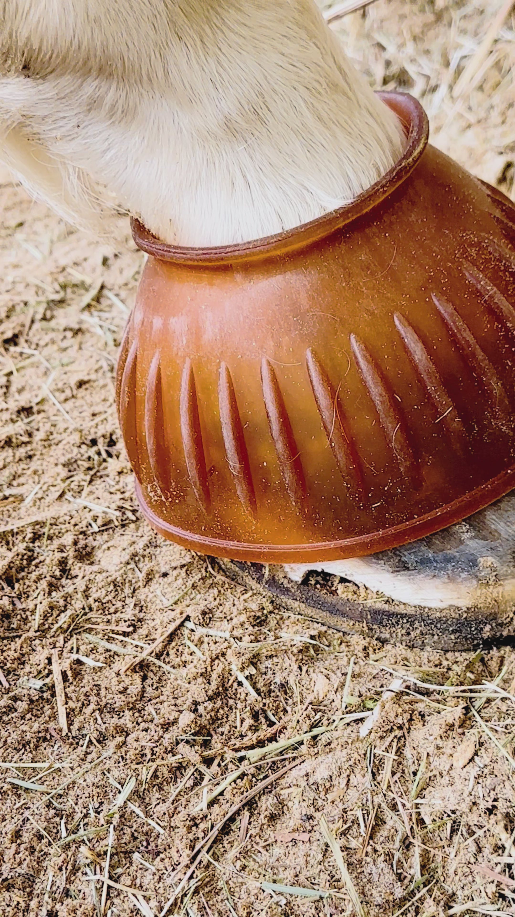 Load video: Natural closed rubber bell boots