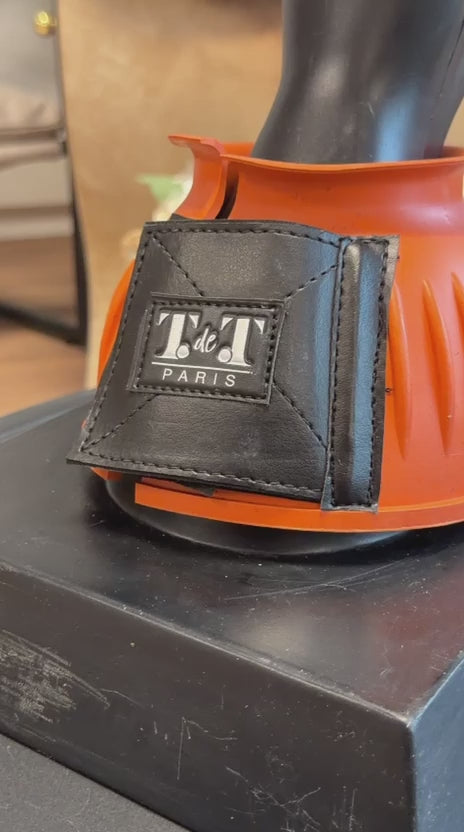 Charger la vidéo : TdeT - Cloches caoutchouc velcro orange
