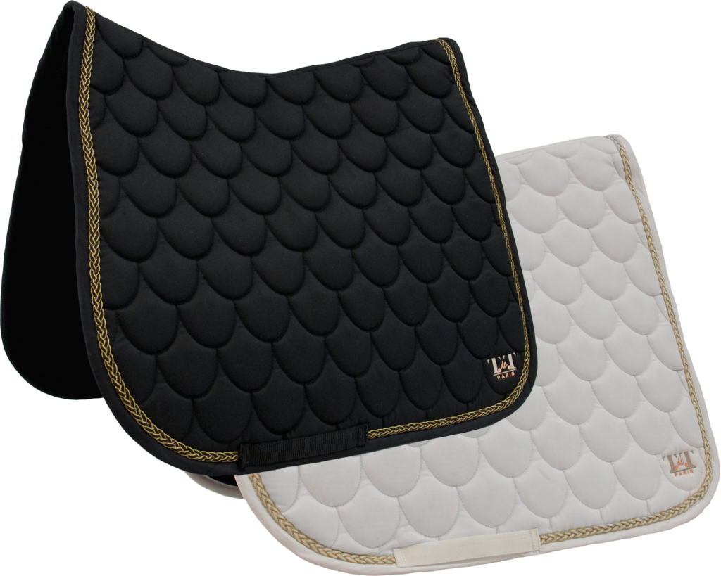 Tapis Diane de dressages noir et blanc